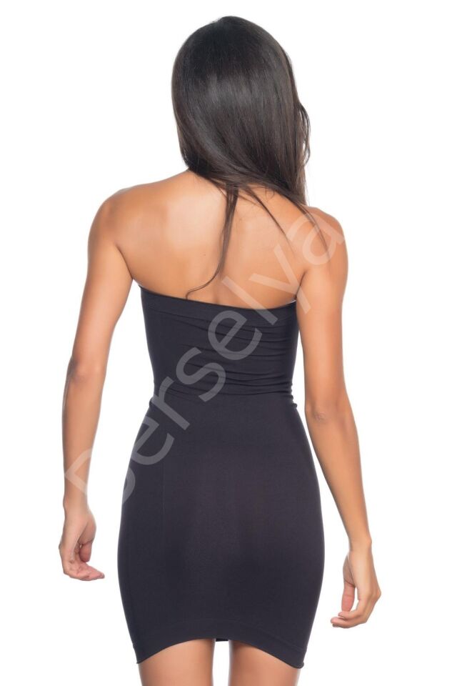 Siyah Mı Emay 5065 Straplez Elbise Korse