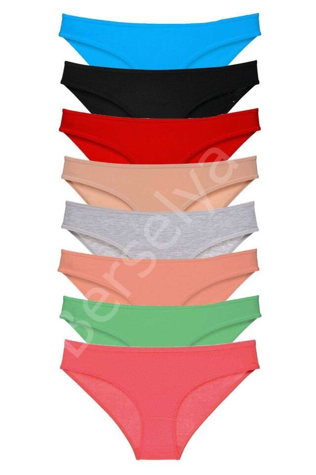 8 Adet Süper Eko Set Likralı Kadın Slip Külot Set 4