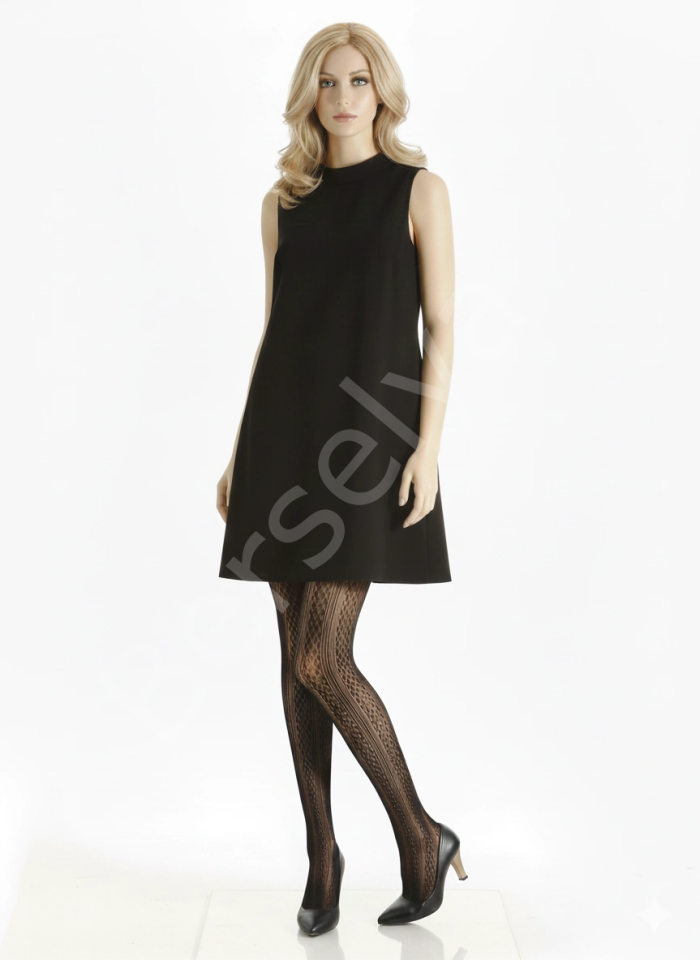 Vog Jakarlı Desenli Külotlu 701 Siyah S-m