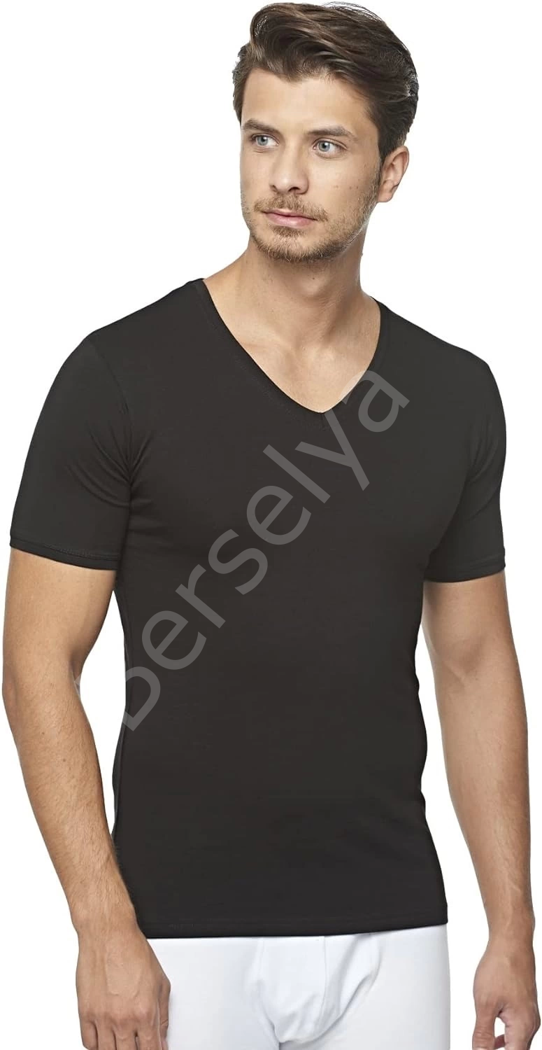 Star 206 Modal Yarım Kol V-yaka T-shirt Atlet