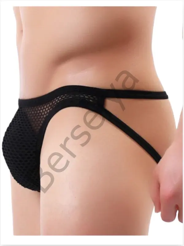 Fantezi Arkası Açık Seksi File Erkek Kilot ( Pedsiz )