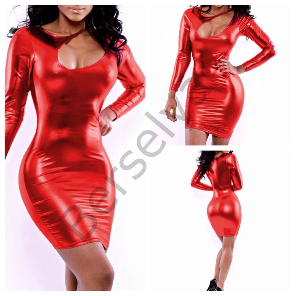 B101275 Fantazi Parlak Elbise