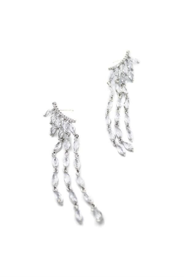 Zirkon Taşlı Küpe - Gümüş