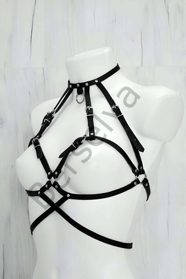 Şık Ve Seksi Deri Fantazi Giyim Takım - Brf325