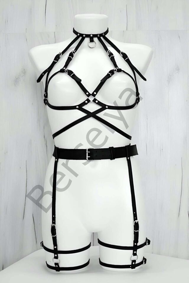 Şık Ve Seksi Deri Fantazi Giyim Takım - Brf325