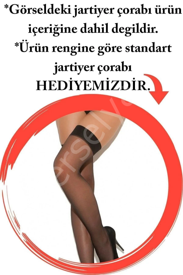 Eller Kelepçeli Siyah Büyük Beden Jartiyer Brf1251