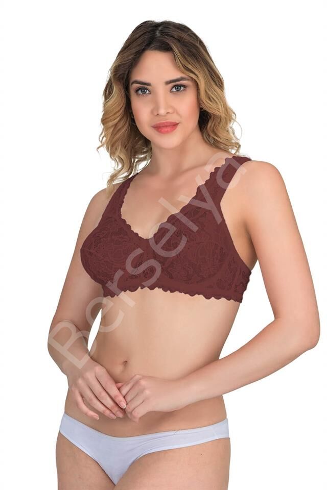Bordo Mı Emay 178 C Balenli Dantelli Sütyen