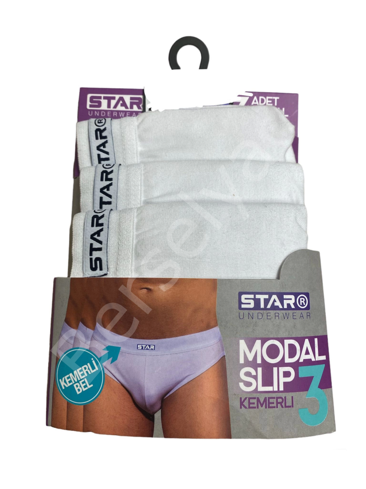 Star 109 Erkek  3'lü Modal Slip