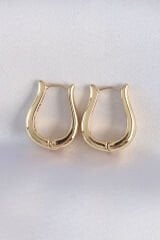 Pirinç Gold Renk İçi Boş Gül Küpe