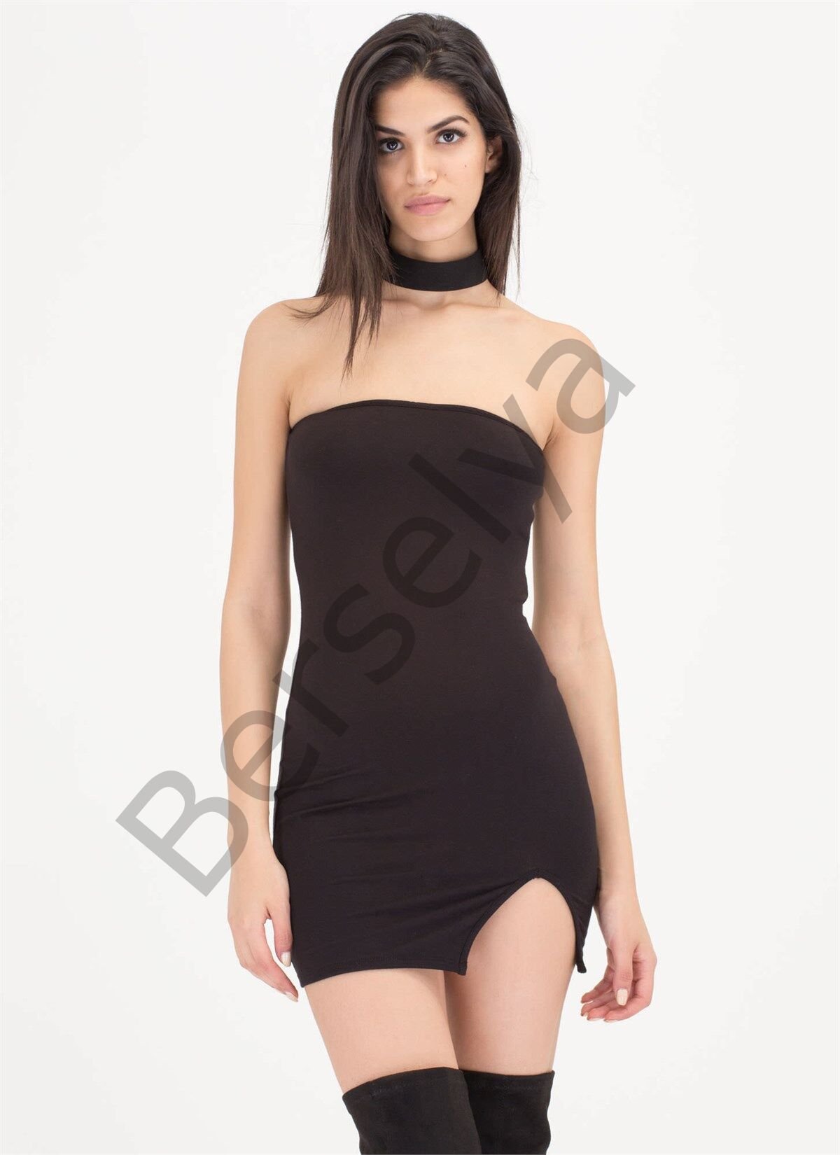 B101426 Dar Mini Elbise