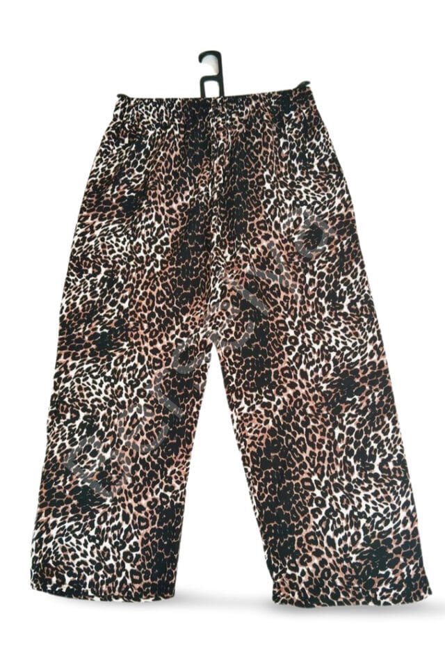 İthal Viskon Geniş Paça Şık Etnik Otantik Desenli Pantolon - Royaleks - Desen2