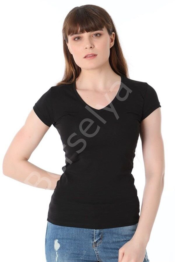 Berrak Bayan Kısa V Yaka 2132