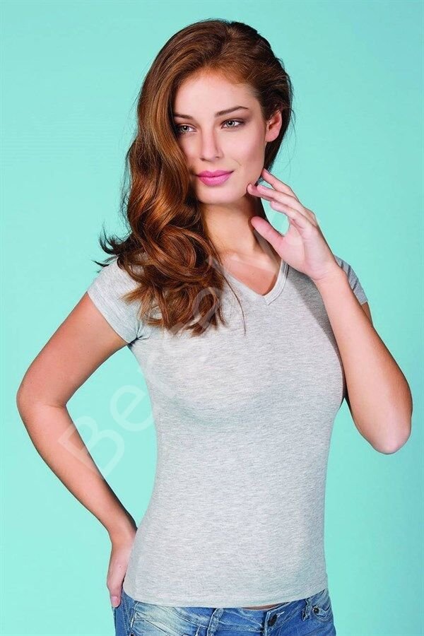 Berrak Bayan Kısa V Yaka 2132