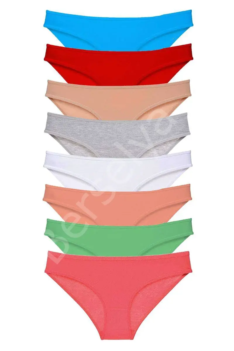 8 Adet Süper Eko Set Likralı Kadın Slip Külot Set 8