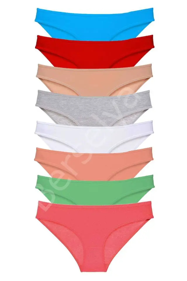 8 Adet Süper Eko Set Likralı Kadın Slip Külot Set 8