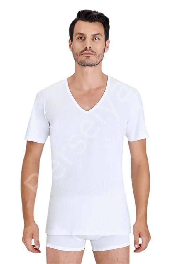 Kom Enrico (2 Li) V Yaka T-shirt