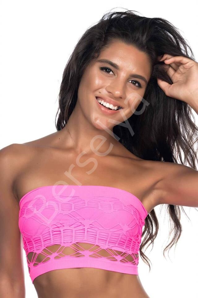 Fuşya Emay 4050 Double Örgü Straplez Korse