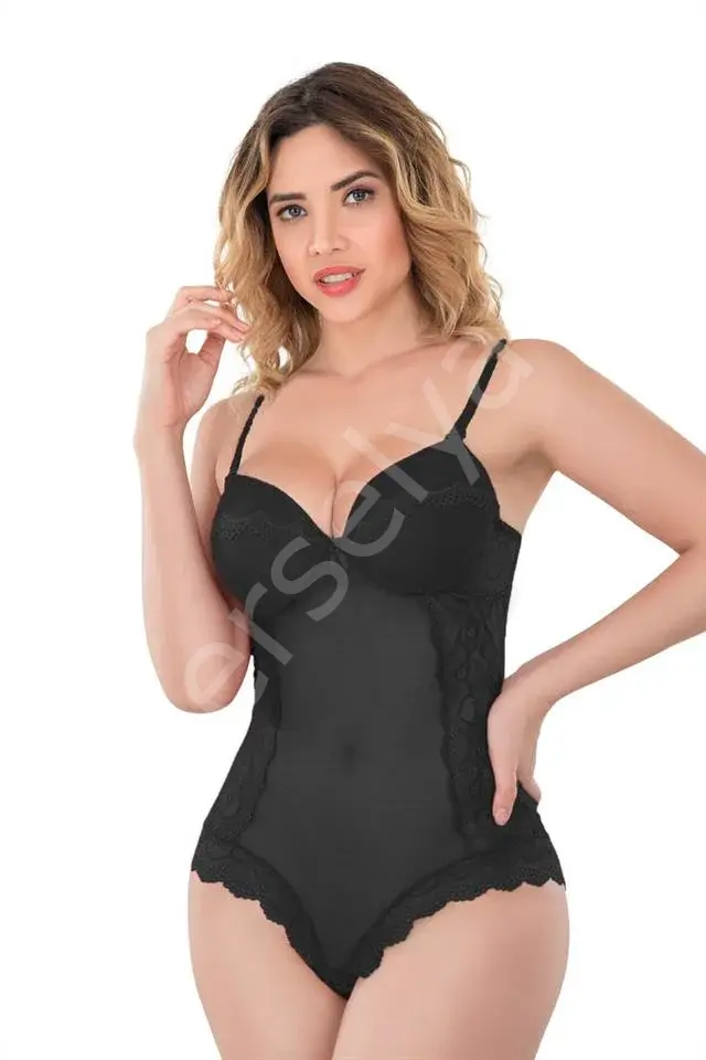 Siyah Emay 176 Dantelli Body