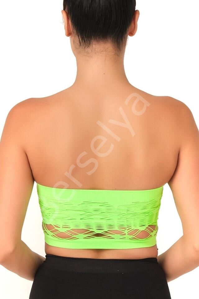 Yeşil Emay 4050 Double Örgü Straplez Korse
