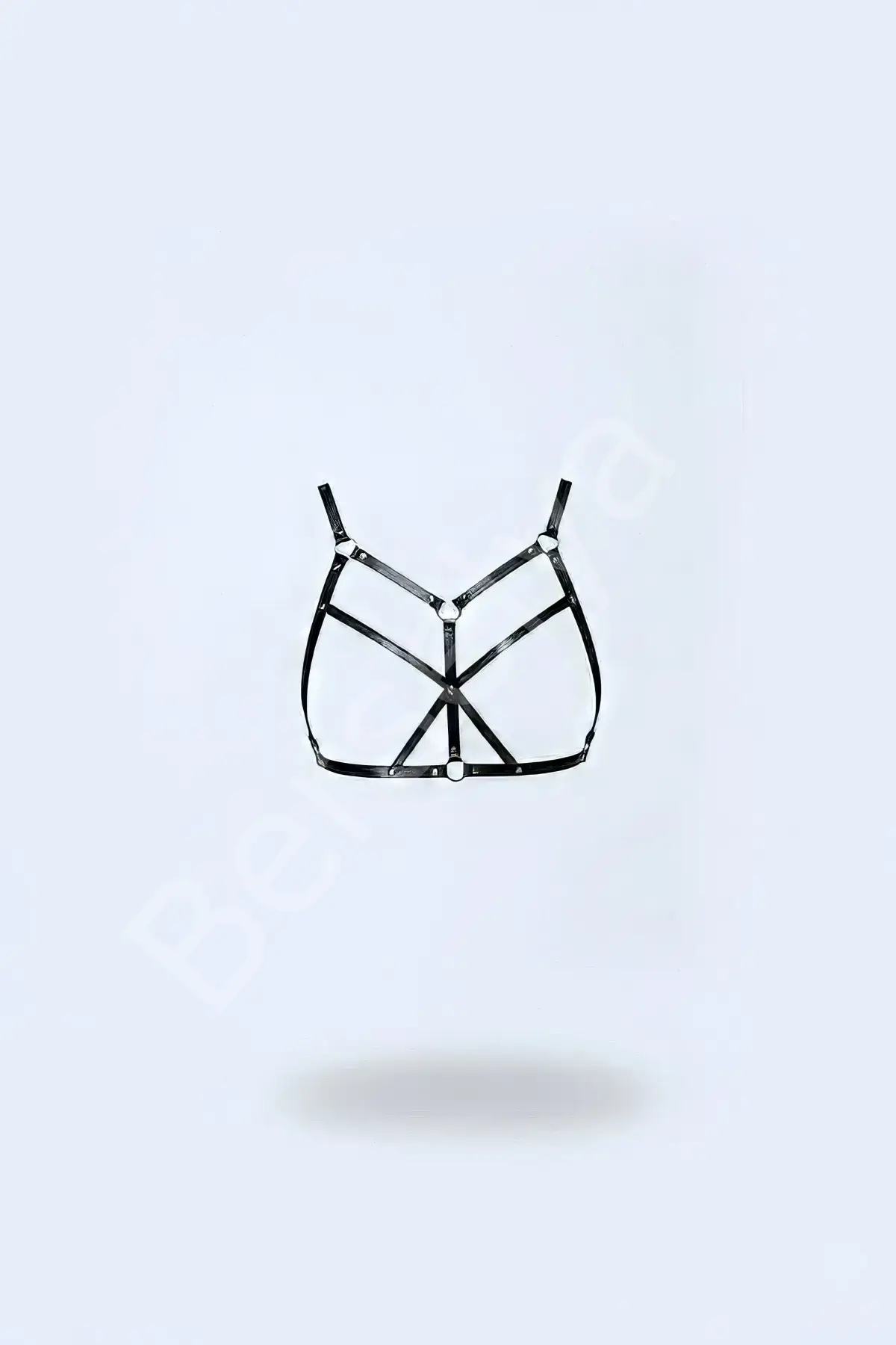 Siyah Göğüs Harness Suni Deri Çapraz Bağlamalı - Brf265