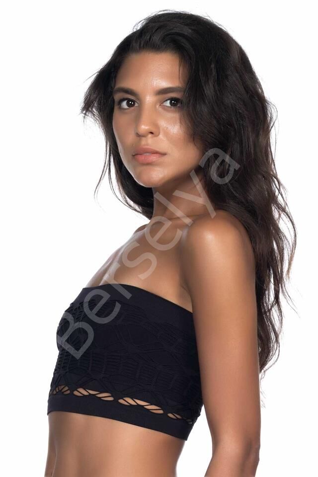 Beyaz Emay 4050 Double Örgü Straplez Korse