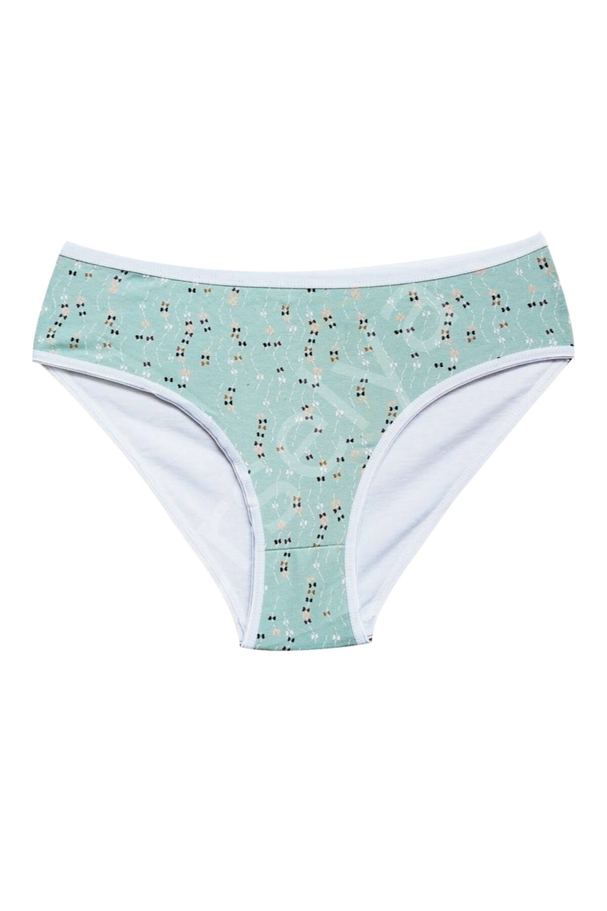 Pamuklu Geniş Kenarlı Likralı Desenli Bato Kadın Külot Desen 3