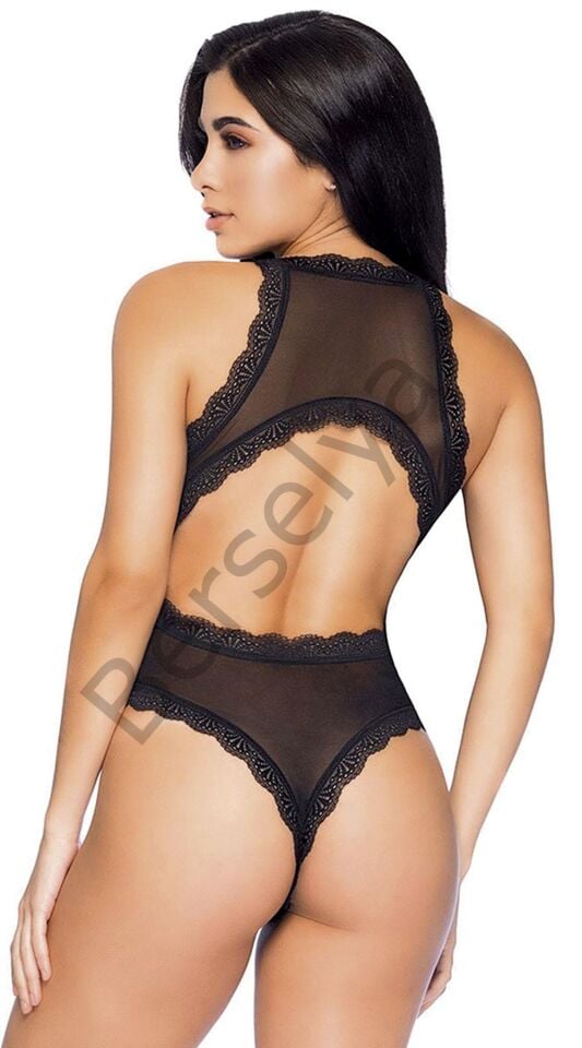 Göğüs Dekolteli Fantezi Kadife Body