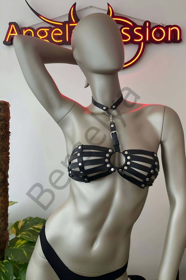 Deri Sütyen Fantazi Giyim - Brf224