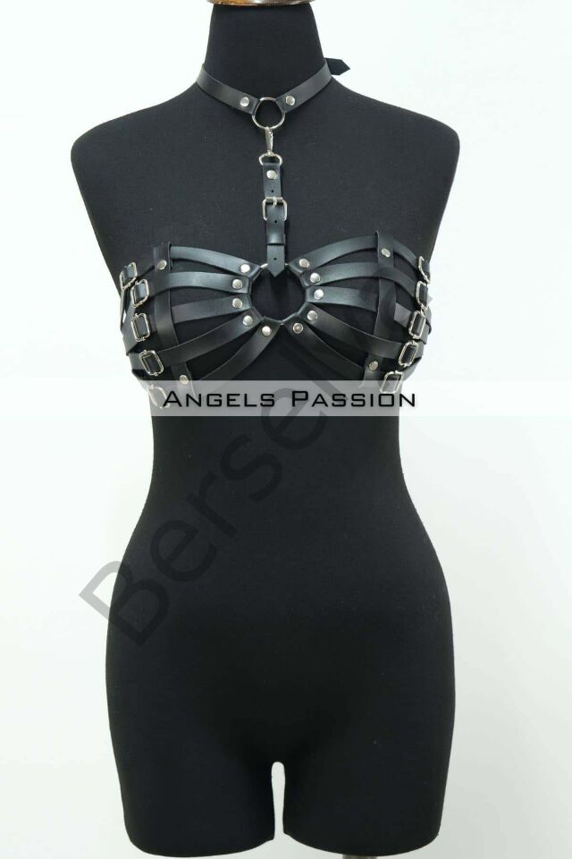 Deri Sütyen Fantazi Giyim - Brf224