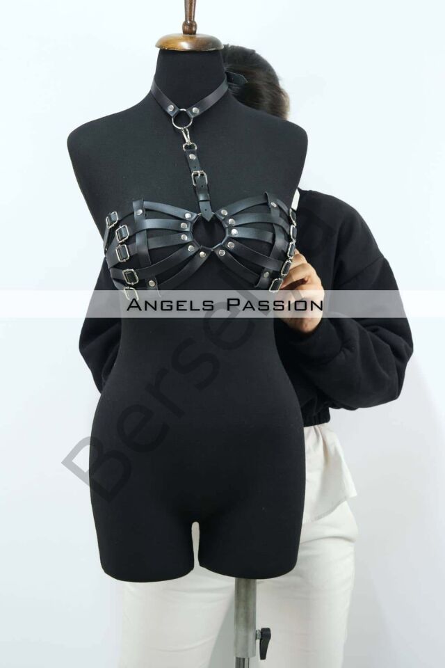 Deri Sütyen Fantazi Giyim - Brf224