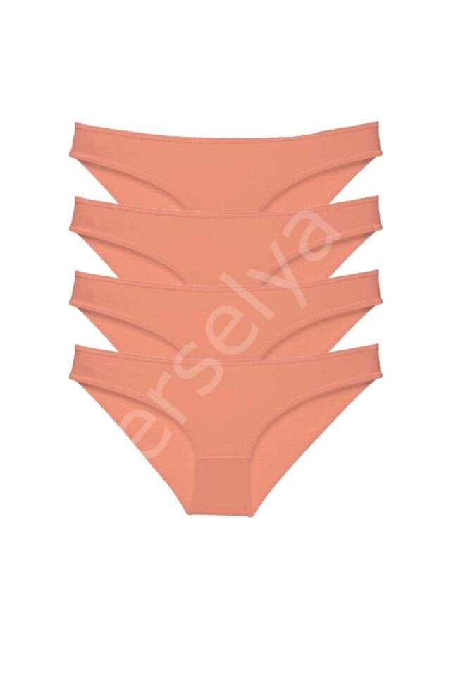 4 adet Süper Eko Set Likralı Kadın Slip Külot Pudra