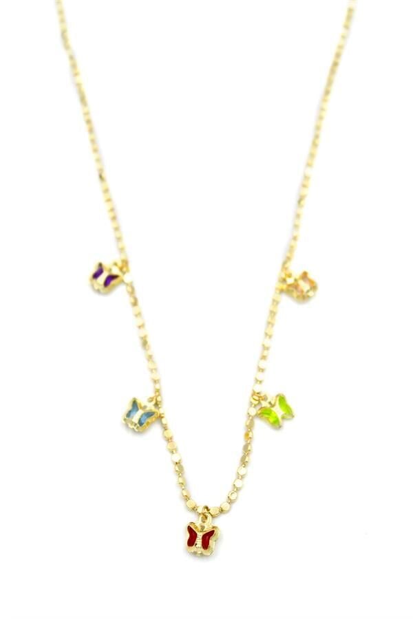 Ezme Zincir Charm Kolye - Altın