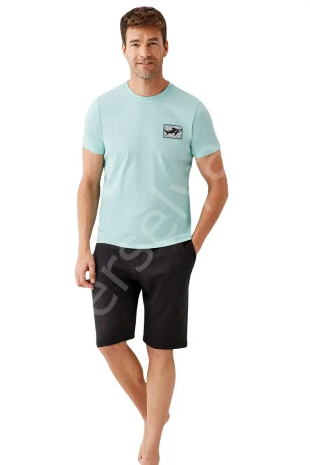 Erkek Pijama Şortlu Takım Ar3672