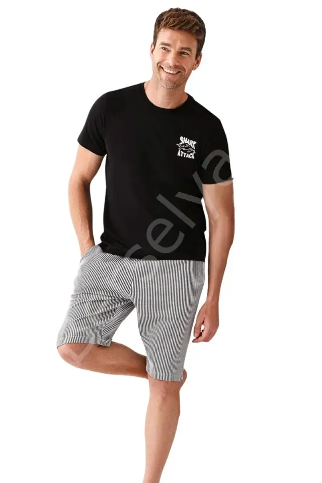 Baba-oğul Seti Erkek Pijama Şortlu Takım Ar3671s