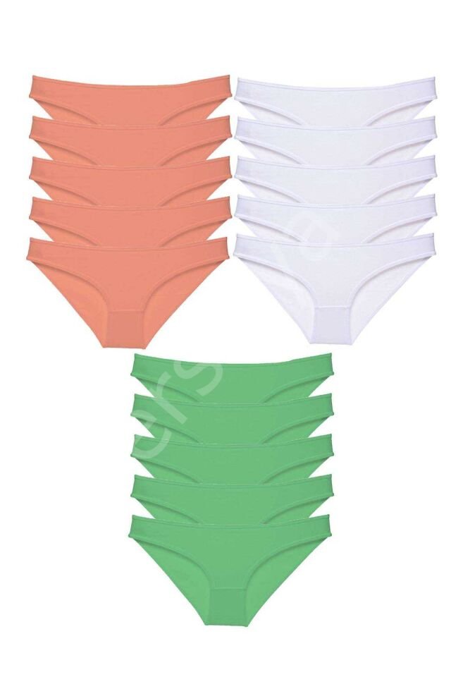 15 Adet Süper Eko Set Likralı Kadın Slip Külot 537