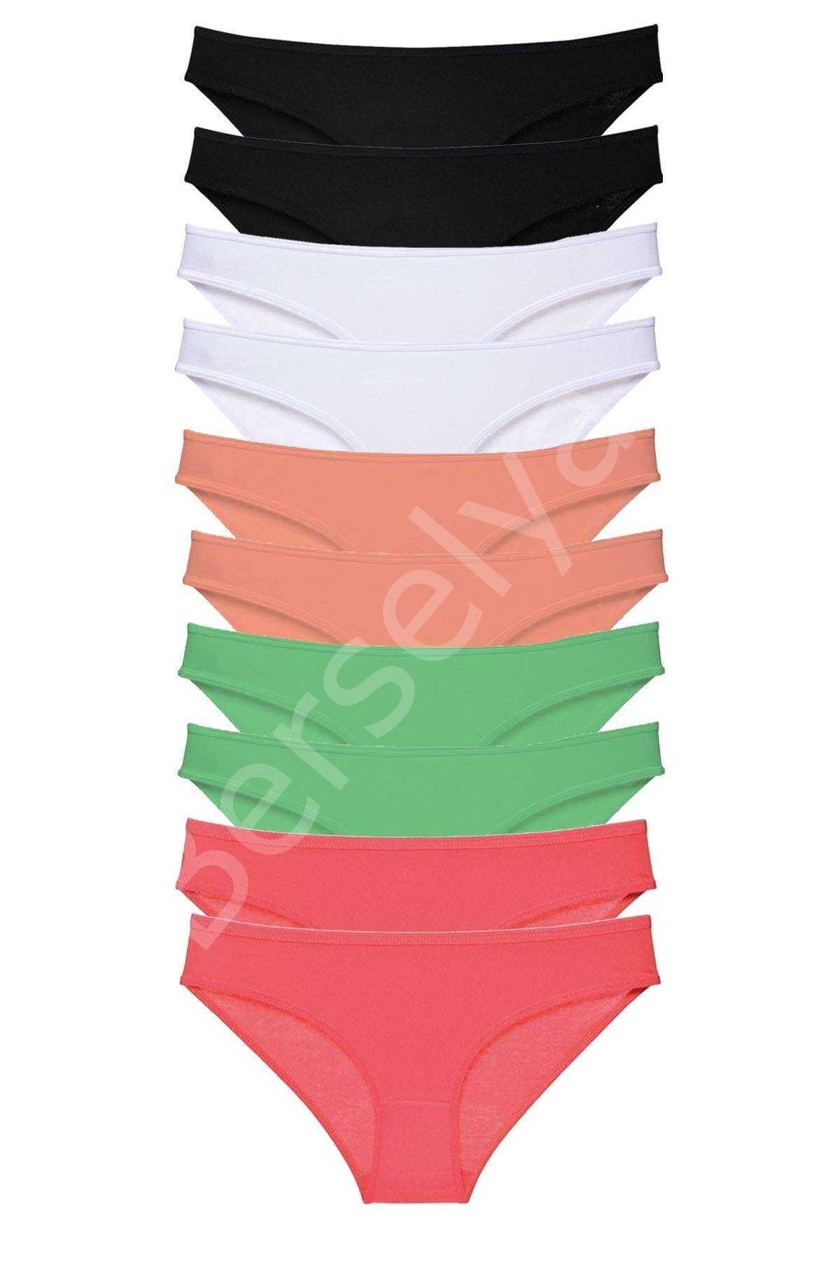 10 Adet Süper Eko Set Likralı Kadın Slip Külot 504