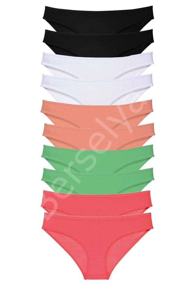 10 Adet Süper Eko Set Likralı Kadın Slip Külot 504