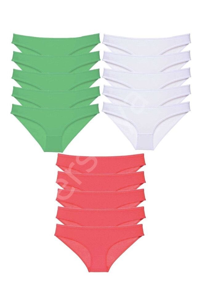 15 Adet Süper Eko Set Likralı Kadın Slip Külot 538