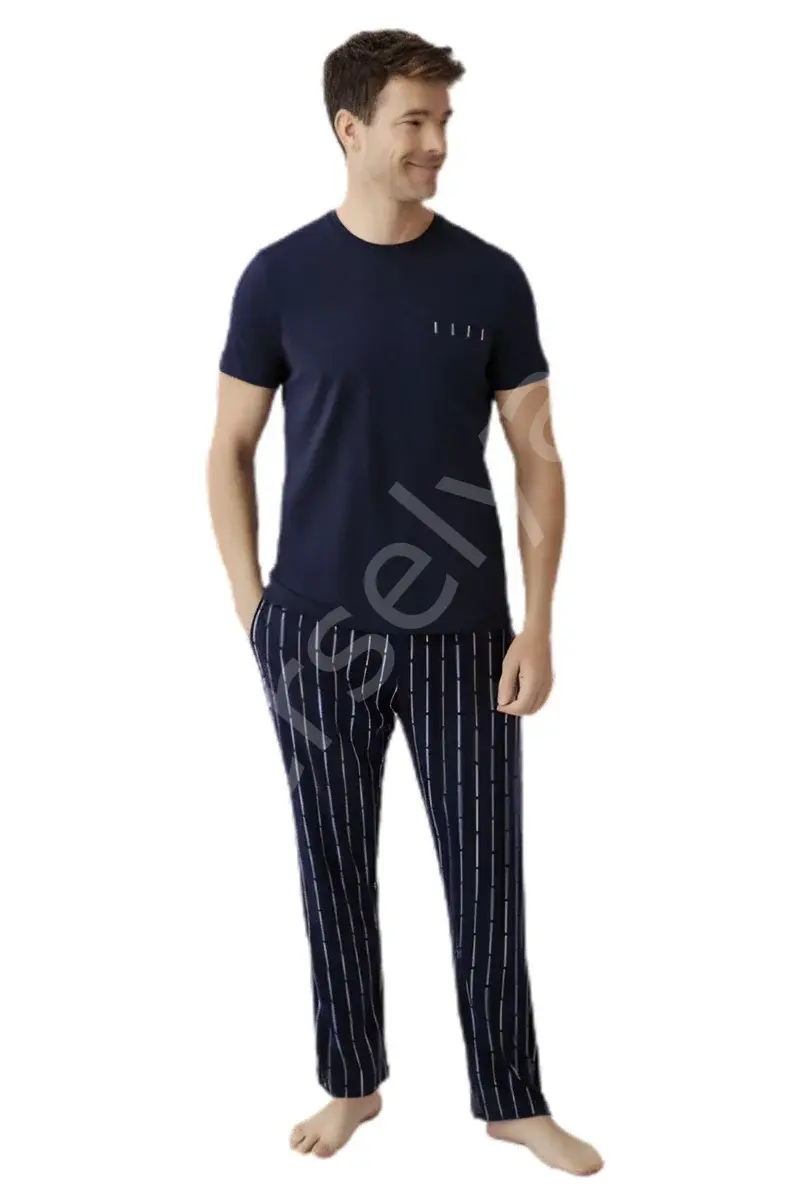 Gömlek Pijama Şort Takım Kadın Ar3578-s