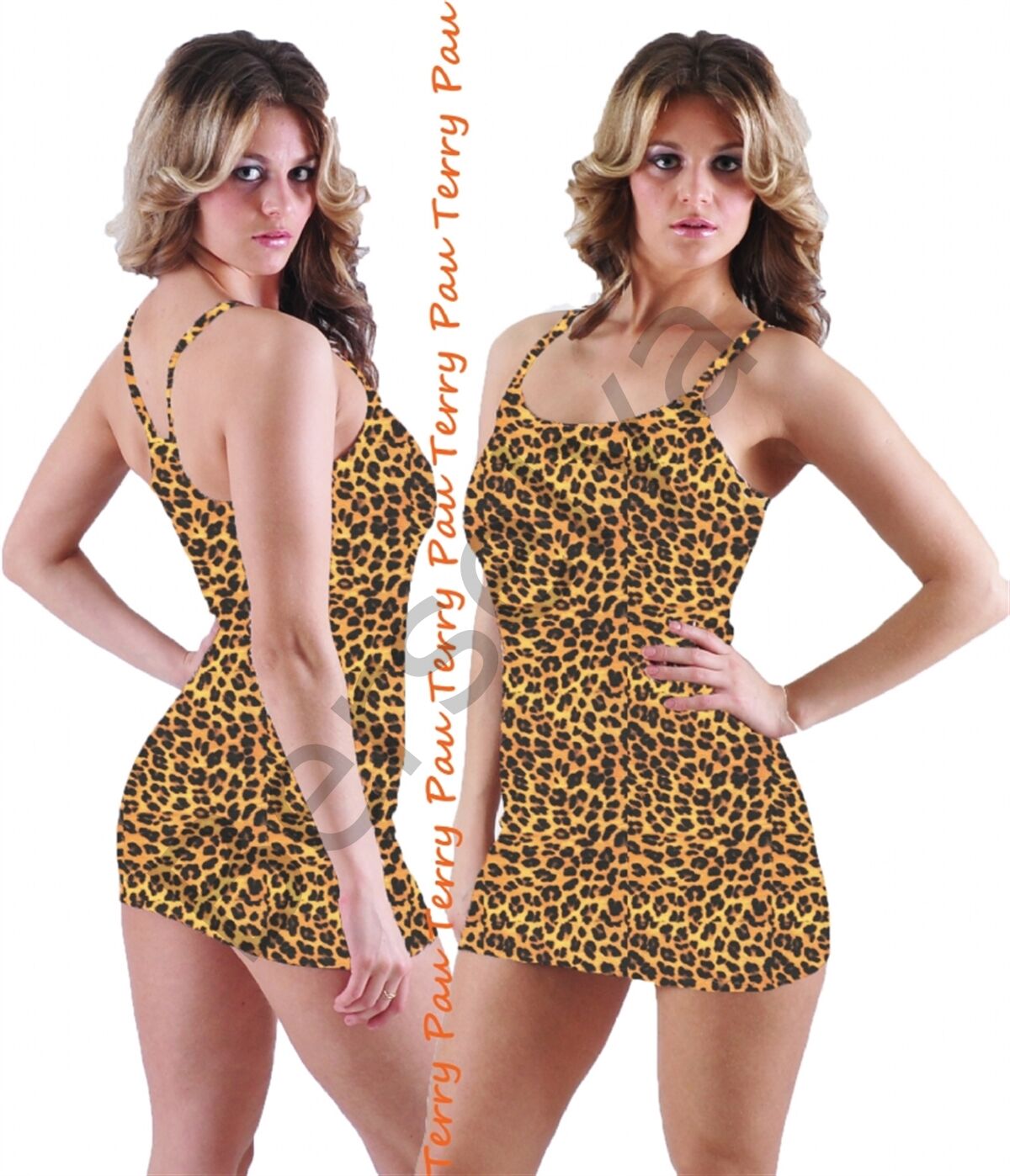 B101204 Leopar Tank Top Elbise