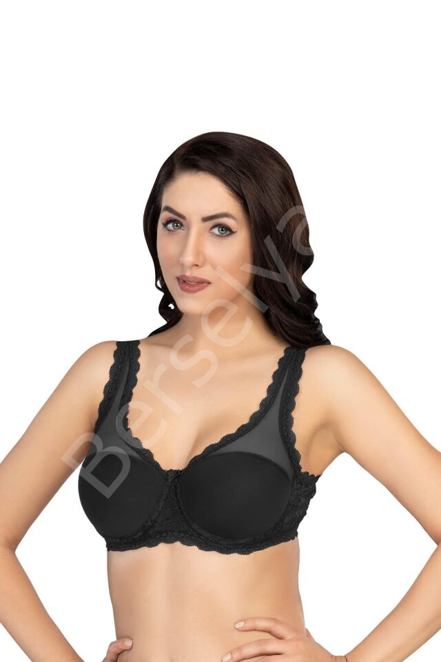 Siyah Mı Emay 172 C Pedli Dantelli Balenli Minimazer