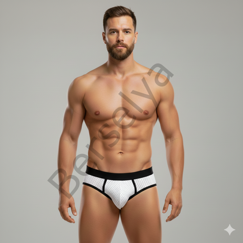 Erkek Beyaz File Slip İç Giyim