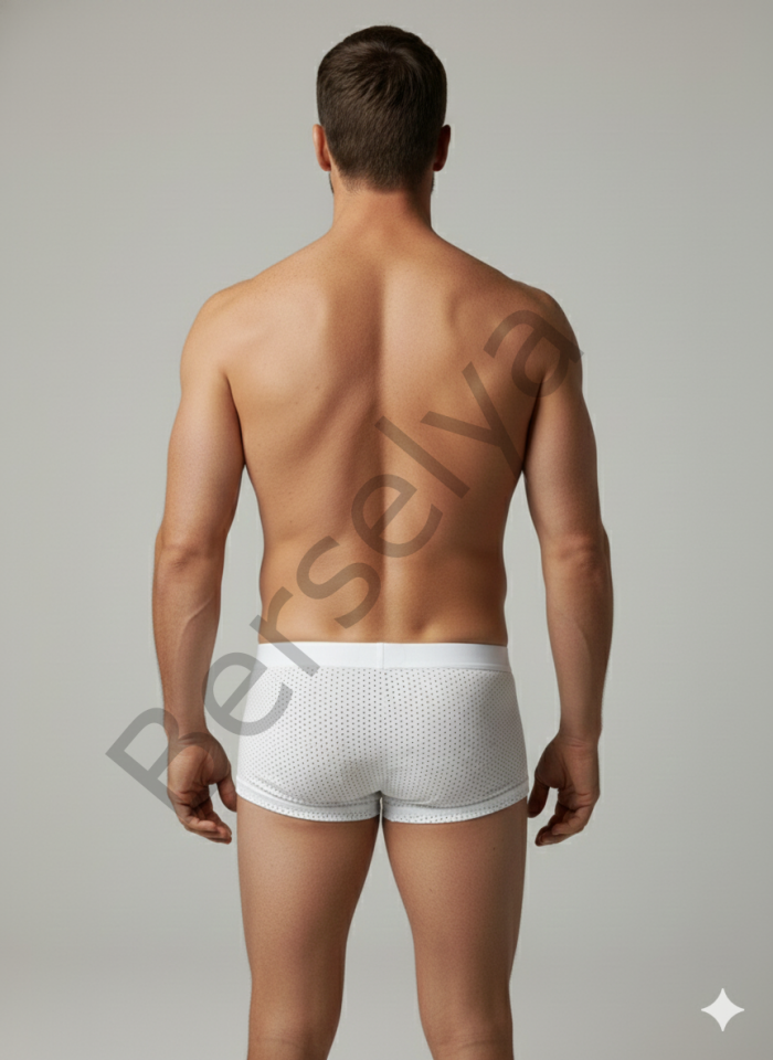 Erkek Beyaz File Boxer