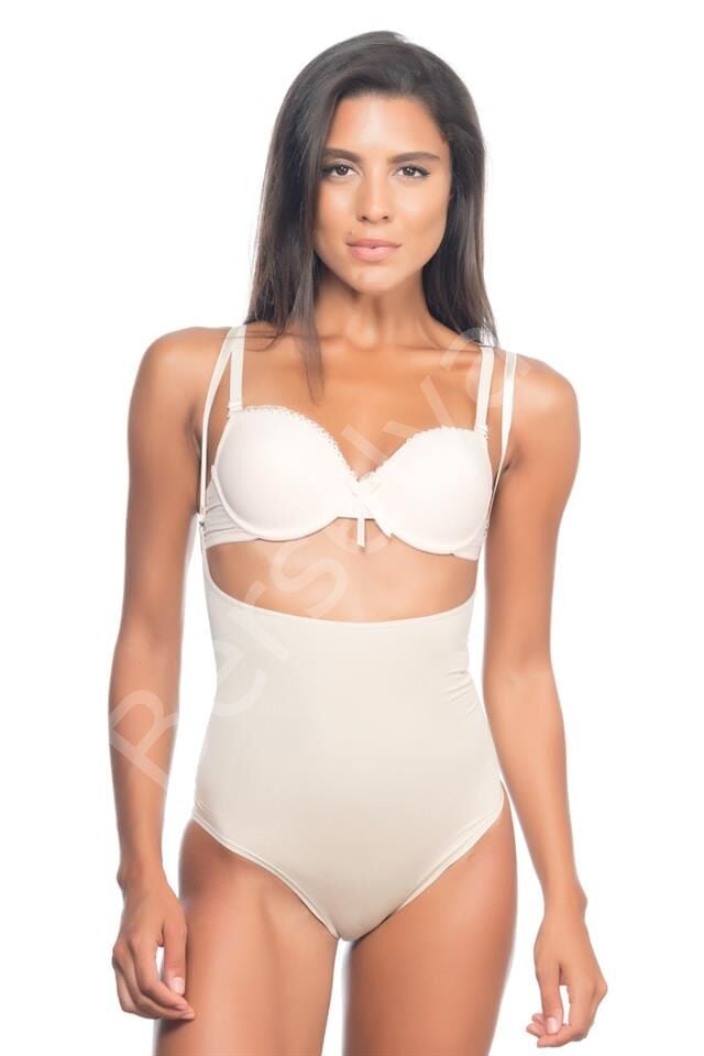Ten Emay 2073 İnce Göğüsü Açık Desenli Body Korse