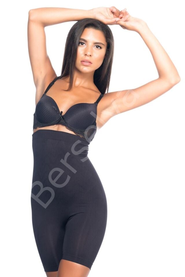 Siyah Mı Emay 2077 Yüksek Bel Desenli Paçalı Korse