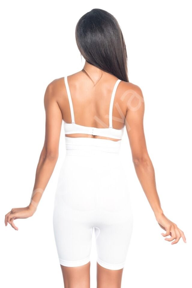 Beyaz Mı Emay 2077 Yüksek Bel Desenli Paçalı Korse