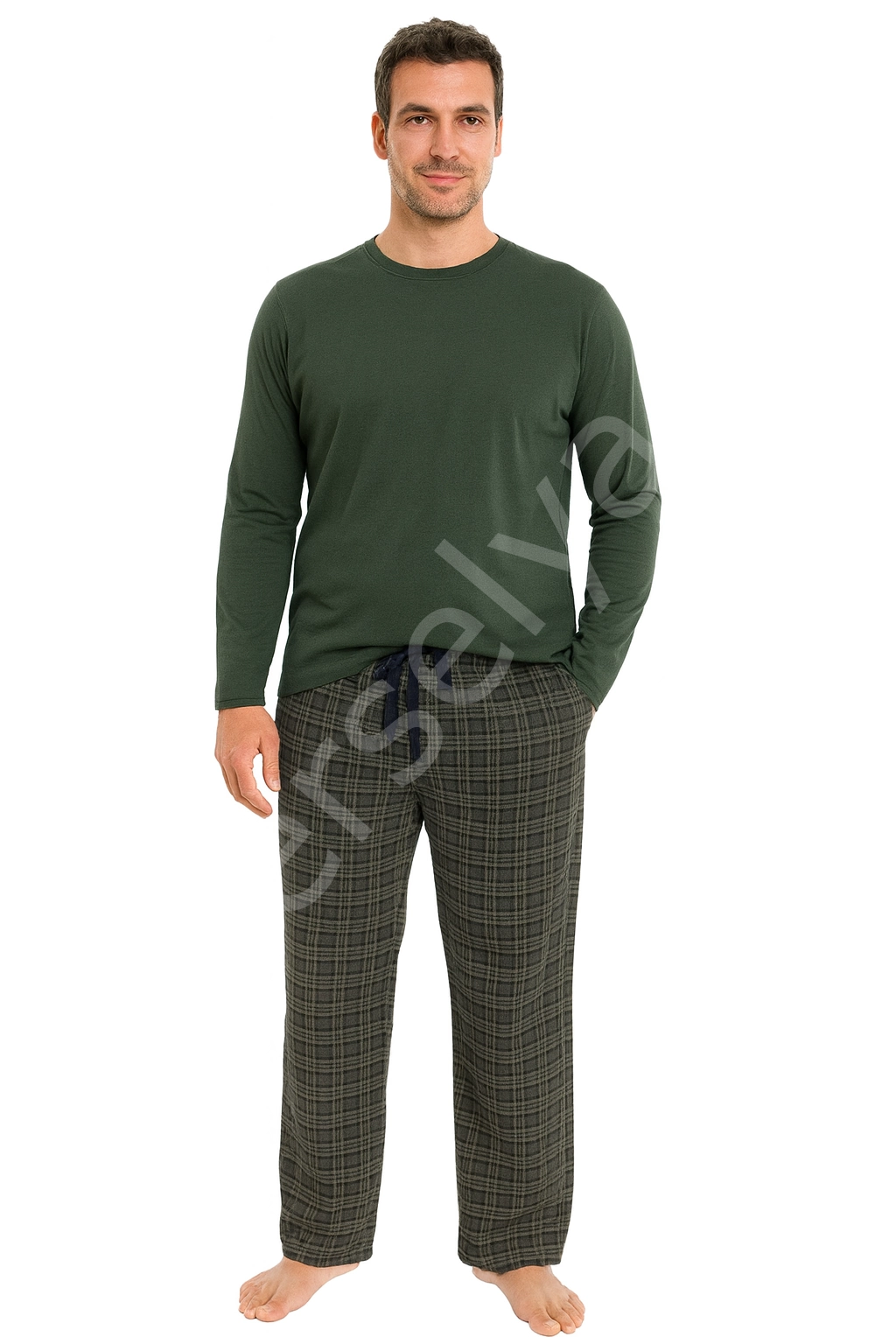 Pijalüx Erkek  Ekose Desen Tek Alt 2914