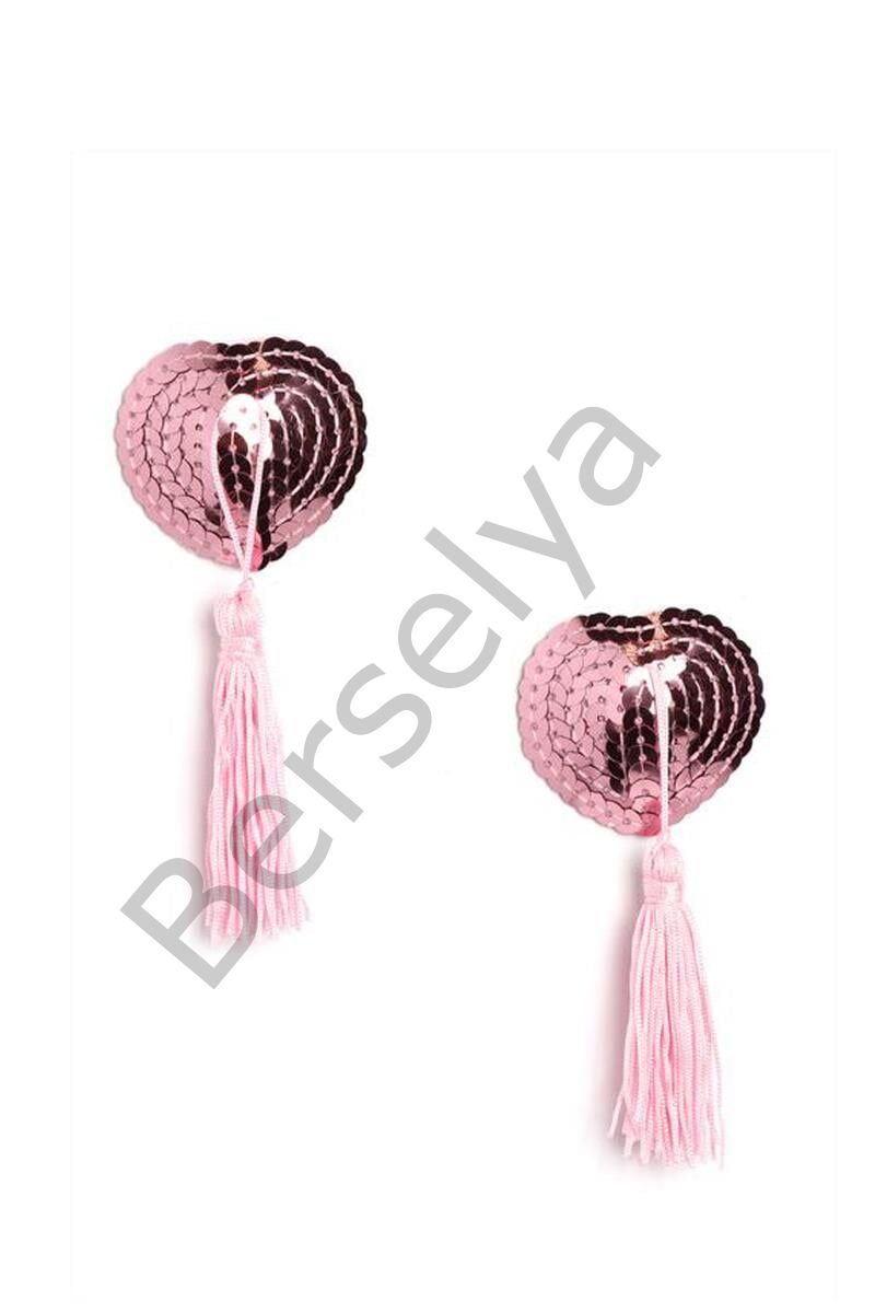 Pembe Püsküllü Fantezi Göğüs Ucu Kapatıcı