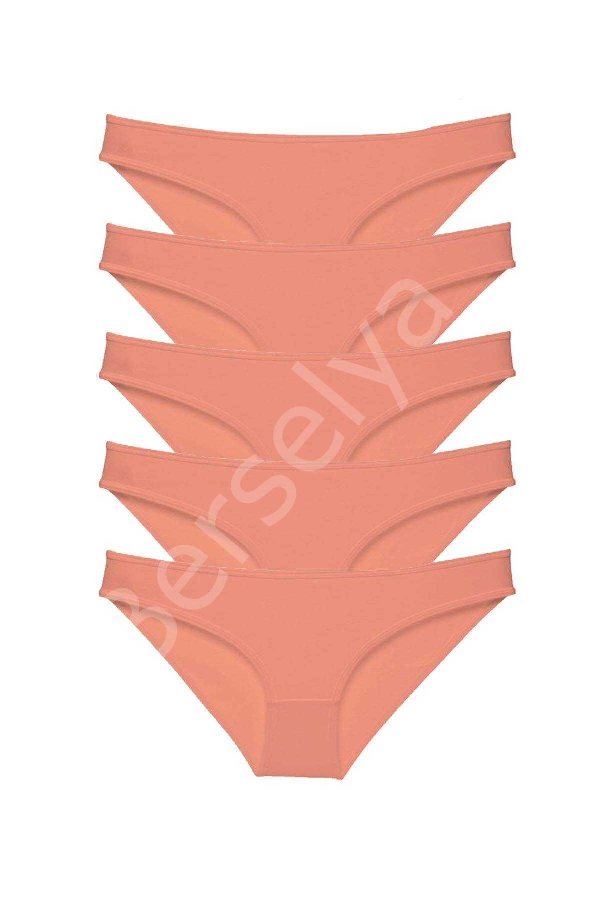 5 adet Süper Eko Set Likralı Kadın Slip Külot Pudra