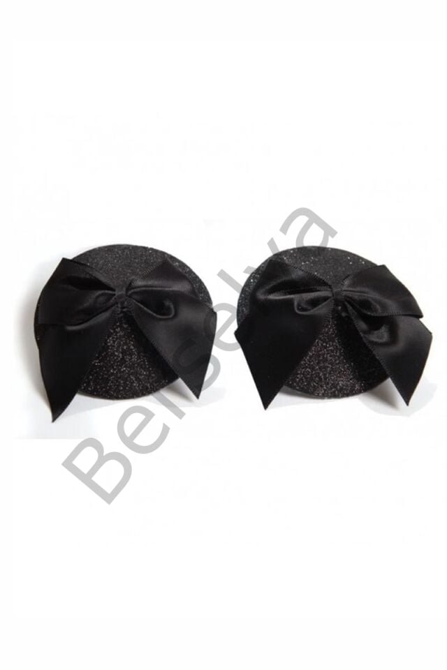 Siyah Fiyonklu Fantezi Göğüs Ucu Kapatıcı